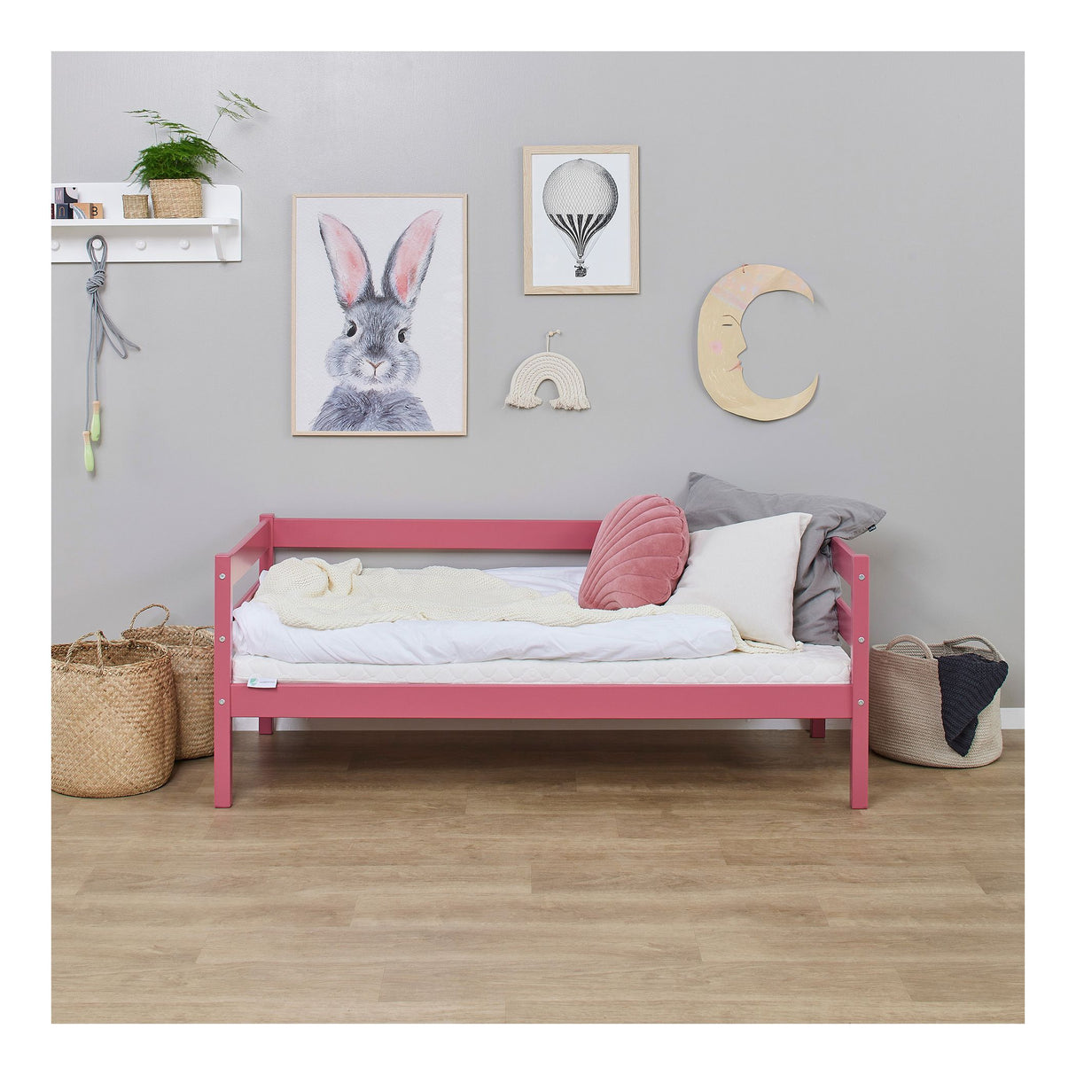 Hoppekids ECO Comfort Juniorseng 70x160 - Baroque Rose - Unoliving.com