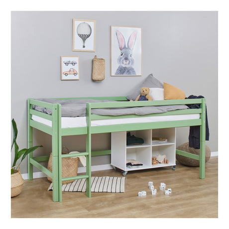 Hoppekids ECO Dream My Color Halvhøj Seng 90x200 - Pale Green - Unoliving.com