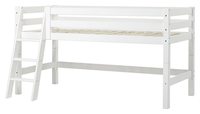 ECO Luxury Halvhøj seng m. stige 90x200, Hvid - Unoliving.com