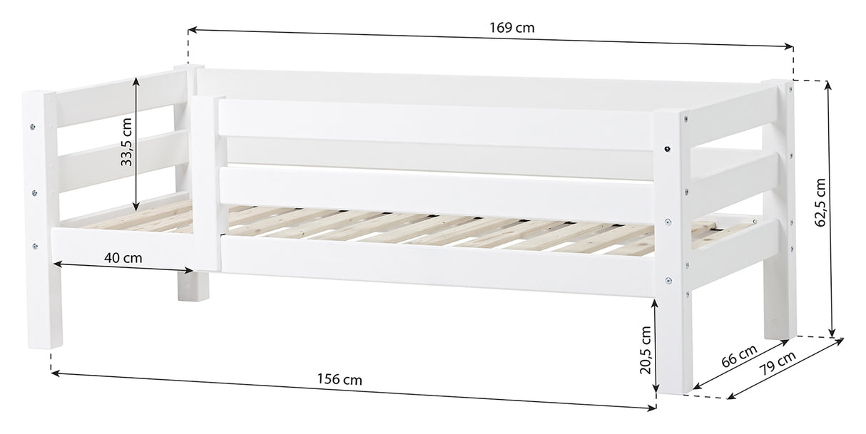 ECO Luxury Juniorseng m. 3/4 sengehest 70x160 - Unoliving.com