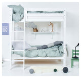 Hoppekids ECO Luxury Køjeseng m. skrå stige 70x160 - Hvid - Unoliving.com