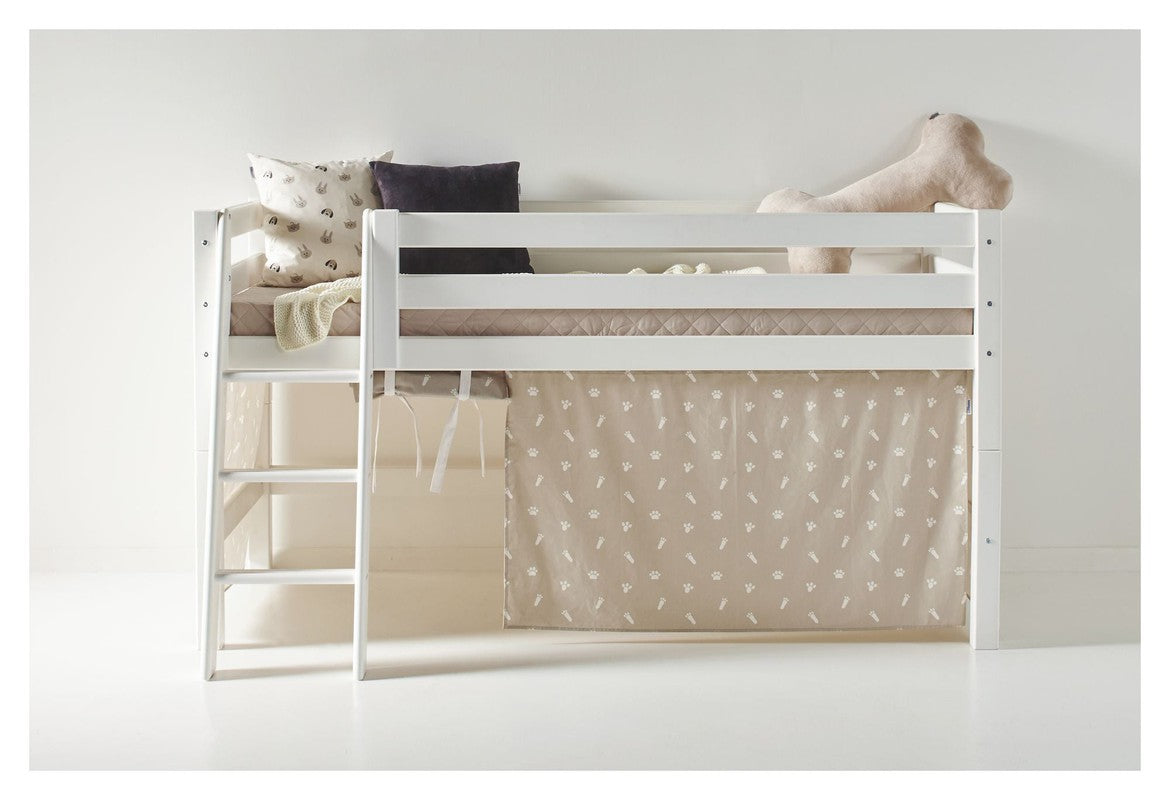 Hoppekids ECO Luxury Halvhøj seng 90x200 - Hvid/beige - Unoliving.com