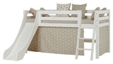 Hoppekids ECO Luxury Halvhøj seng m. rutsjebane 90x200 - Hvid/beige - Unoliving.com