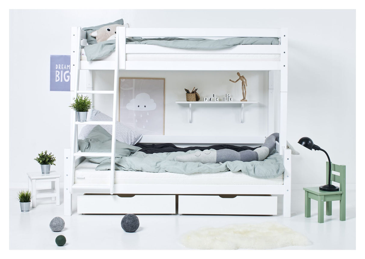 Hoppekids ECO Luxury Køjeseng 90/120x200 - Hvid - Unoliving.com