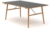 Hekla Spiesebord 168cm, Sort linoleum, Eg - Unoliving.com