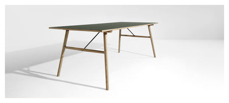 Hekla Spiesebord 168cm, Sort linoleum, Eg - Unoliving.com