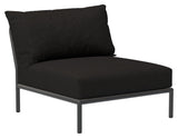 LEVEL 2 Loungestol, Charcoal Sunbrella - Unoliving.com