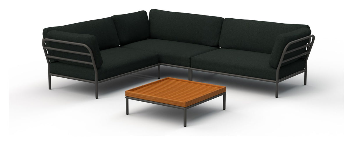 HOUE, LEVEL Loungebord, Grå, Bambus, 81x81 - Unoliving.com