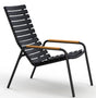 ReCLIPS Loungestol m. alu lameller, bambus arm, Sort - Unoliving.com