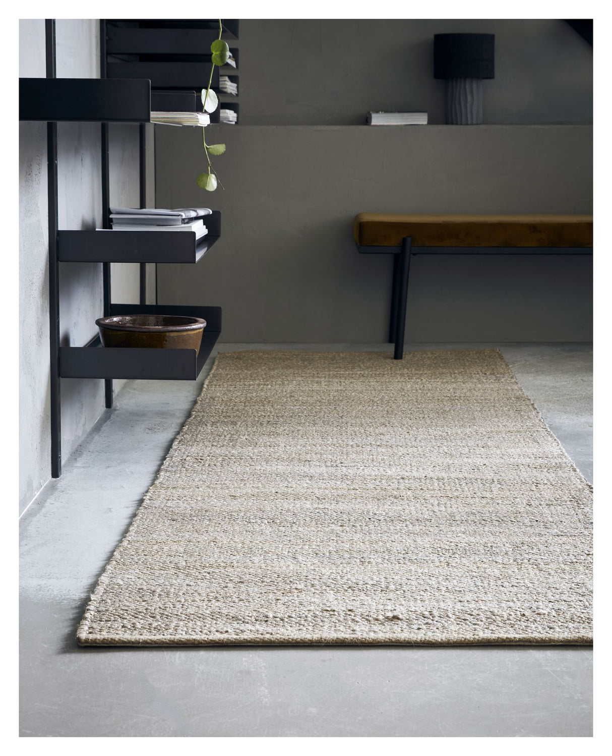 Hempi Tæppe 300x90 - Lysegrå - Unoliving.com