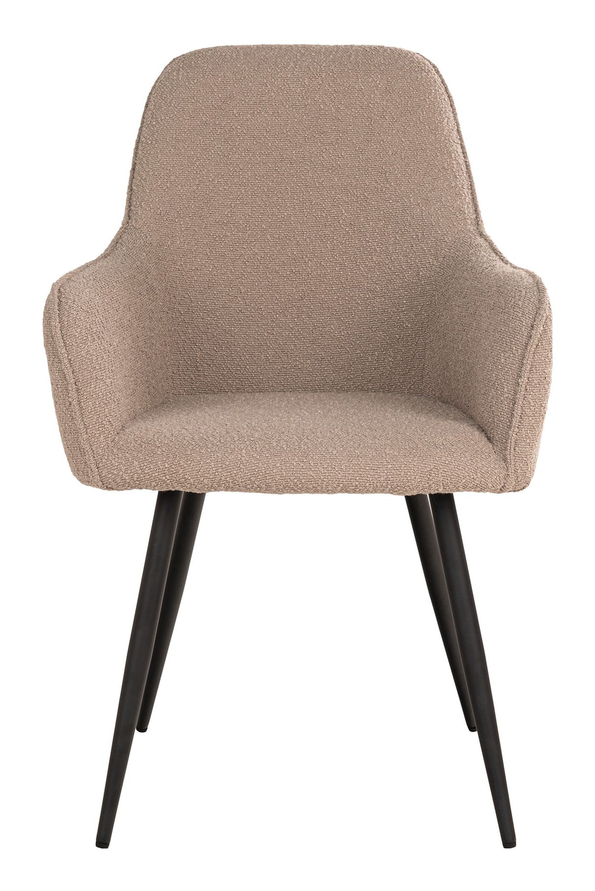 Harbo Spisebordsstol, Bouclé, Beige m. sorte ben - Unoliving.com