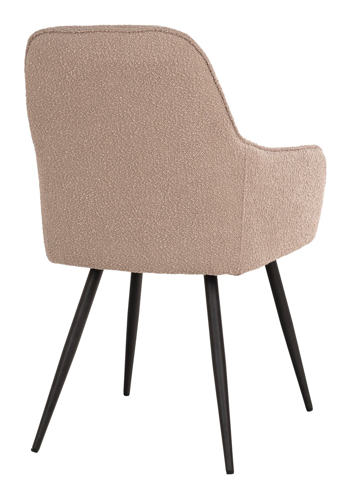 Harbo Spisebordsstol, Bouclé, Beige m. sorte ben - Unoliving.com