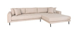 Lido Lounge Sofa m. 4 puder, højrevendt, Beige - Unoliving.com