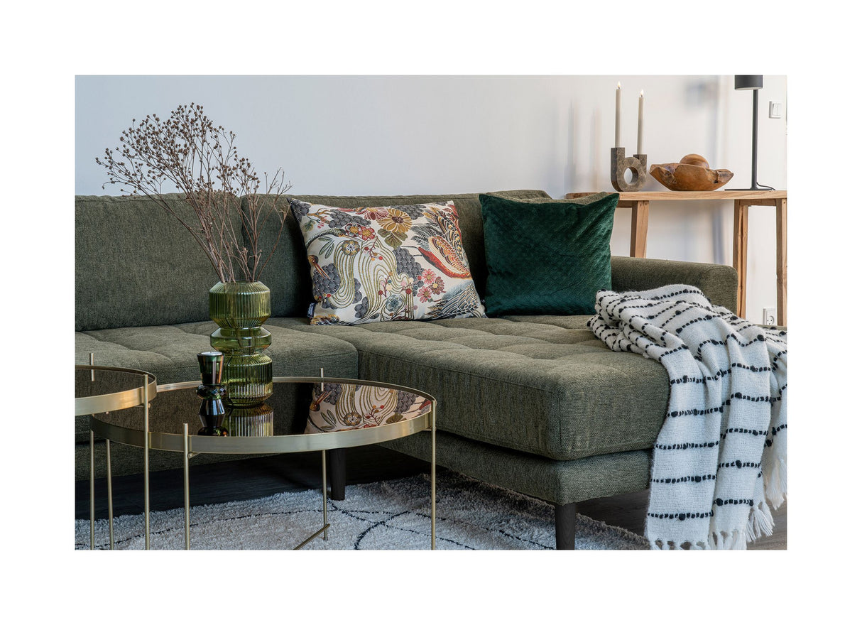 Lido Lounge Sofa m. 4 puder, højrevendt, Olivengrøn - Unoliving.com