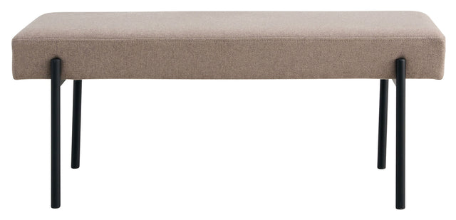 Swindon Bænk 100x36x42,5, Stone m. sorte ben - Unoliving.com