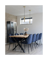 Toulon Spisebord m. bølget kant, Olieret Eg, 240x95 - Unoliving.com