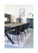 Toulon Spisebord m. bølget kant, Smoked Eg, 240x95 - Unoliving.com