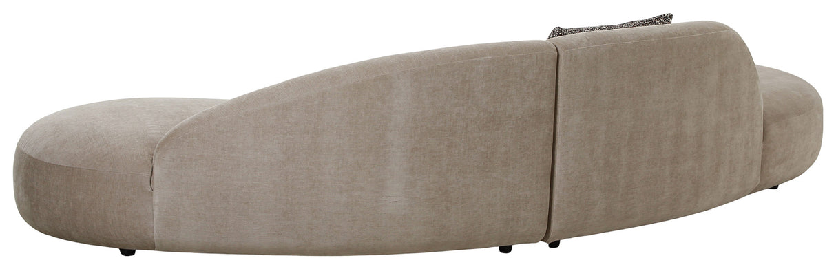 Venice Sofa m. puder, Chenille, Natur - Unoliving.com