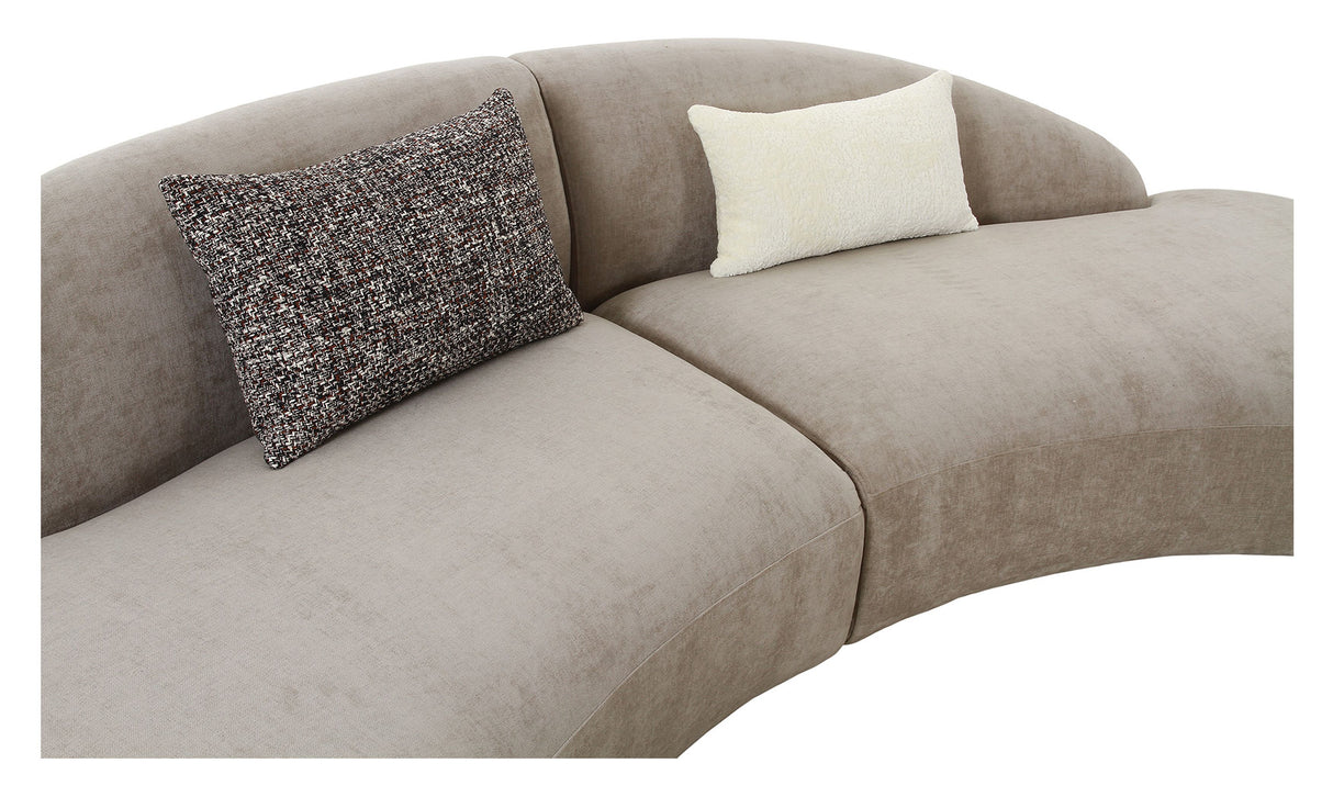 Venice Sofa m. puder, Chenille, Natur - Unoliving.com