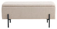 Watford Bænk m. opbevaring, Beige bouclé, 95x36,5x46 - Unoliving.com