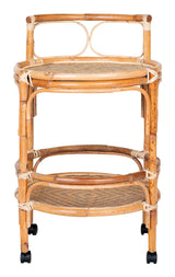 Zaragoza Sidebord m. hjul, Rattan, Natur, 55x55x87 - Unoliving.com