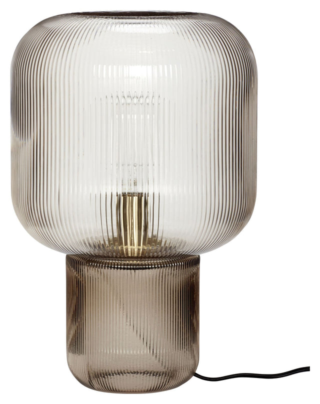 Hübsch Pirum Bordlampe, glas, røget - Unoliving.com