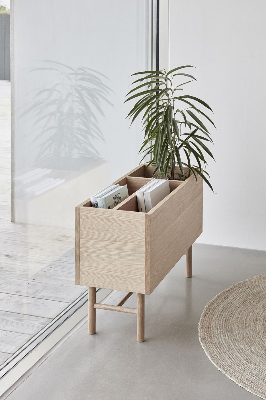 Hübsch Ground Planter m. 3 rum, Egefinér - Unoliving.com