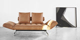 Ghia Chrome Sovesofa, Fanual/Brown - Unoliving.com