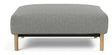 Malloy Wood Ottoman, Bouclé/Ash Grey - Unoliving.com