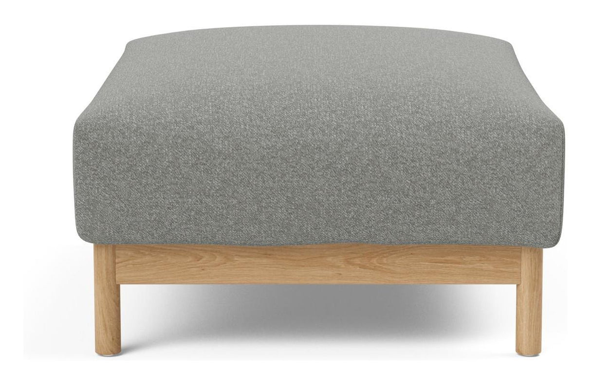 Malloy Wood Ottoman, Bouclé/Ash Grey - Unoliving.com