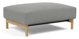 Malloy Wood Ottoman, Bouclé/Ash Grey - Unoliving.com