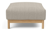 Malloy Wood Ottoman Kenya Gravel - Unoliving.com