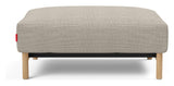 Malloy Wood Ottoman Kenya Gravel - Unoliving.com