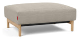 Malloy Wood Ottoman Kenya Gravel - Unoliving.com