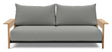 Malloy Wood Sovesofa, Bouclé/Ash Grey - Unoliving.com