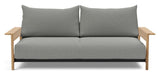 Malloy Wood Sovesofa, Bouclé/Ash Grey - Unoliving.com