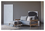 Malloy Wood Sovesofa, Bouclé/Ash Grey - Unoliving.com