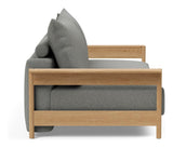 Malloy Wood Sovesofa, Bouclé/Ash Grey - Unoliving.com