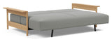 Malloy Wood Sovesofa, Bouclé/Ash Grey - Unoliving.com