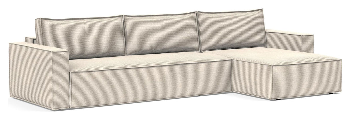 Newilla Sovesofa m. chaiselong, Bouclé Taupe