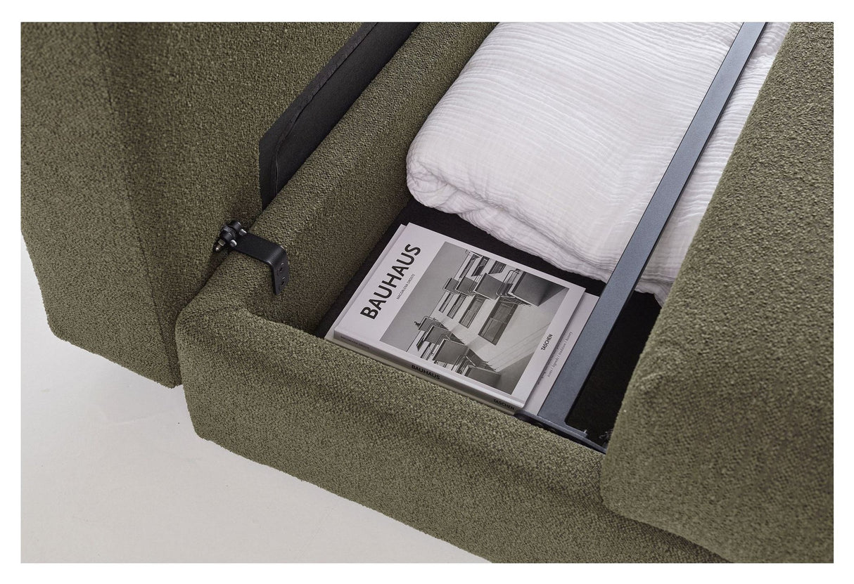 Osvald Sovesofa, Bouclé/Forest Green - Unoliving.com