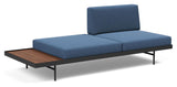 Puri Daybed m. valnødde bord, Bouclé/Blue - Unoliving.com