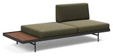 Puri Daybed m. valnødde bord, Bouclé/Forest Green - Unoliving.com