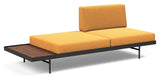 Puri Daybed m. valnødde bord, Bouclé/Ochre - Unoliving.com