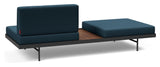 Puri Daybed m. valnødde bord, Argus/Navy Blue - Unoliving.com