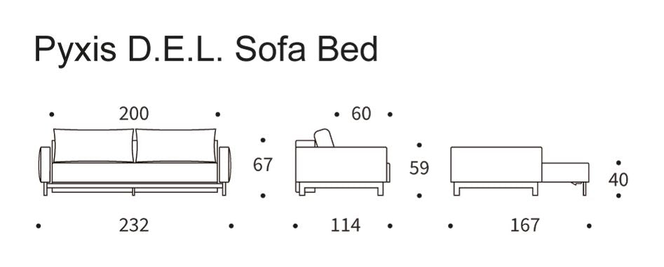 Pyxis D.E.L. Sovesofa, Mixed Dance/Blue - Unoliving.com