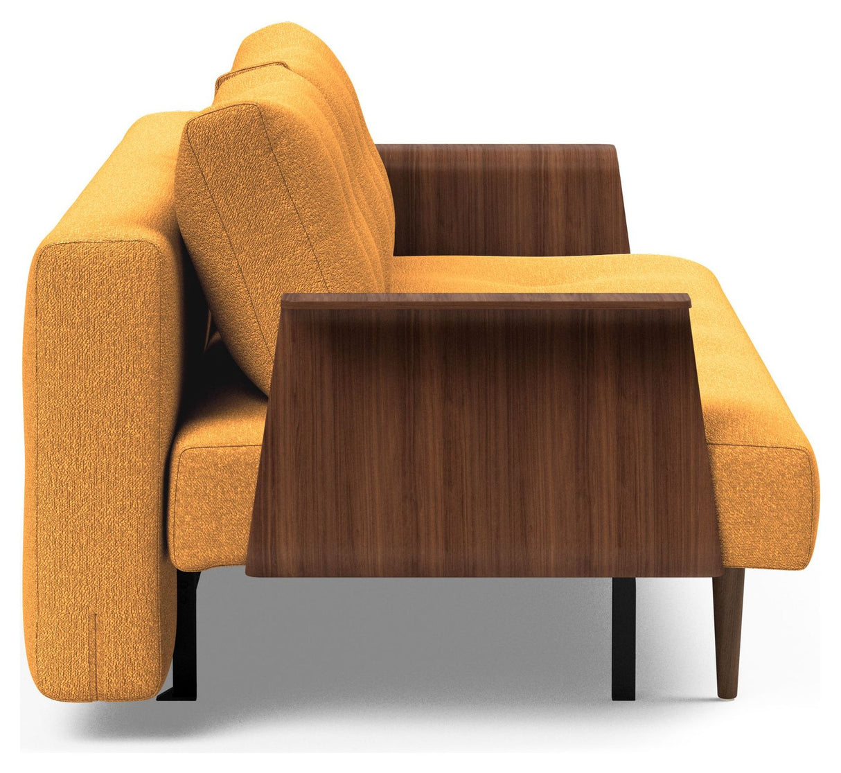 Recast Plus Sovesofa Dark Styletto m. armelæn, Bouclé/Ochre - Unoliving.com