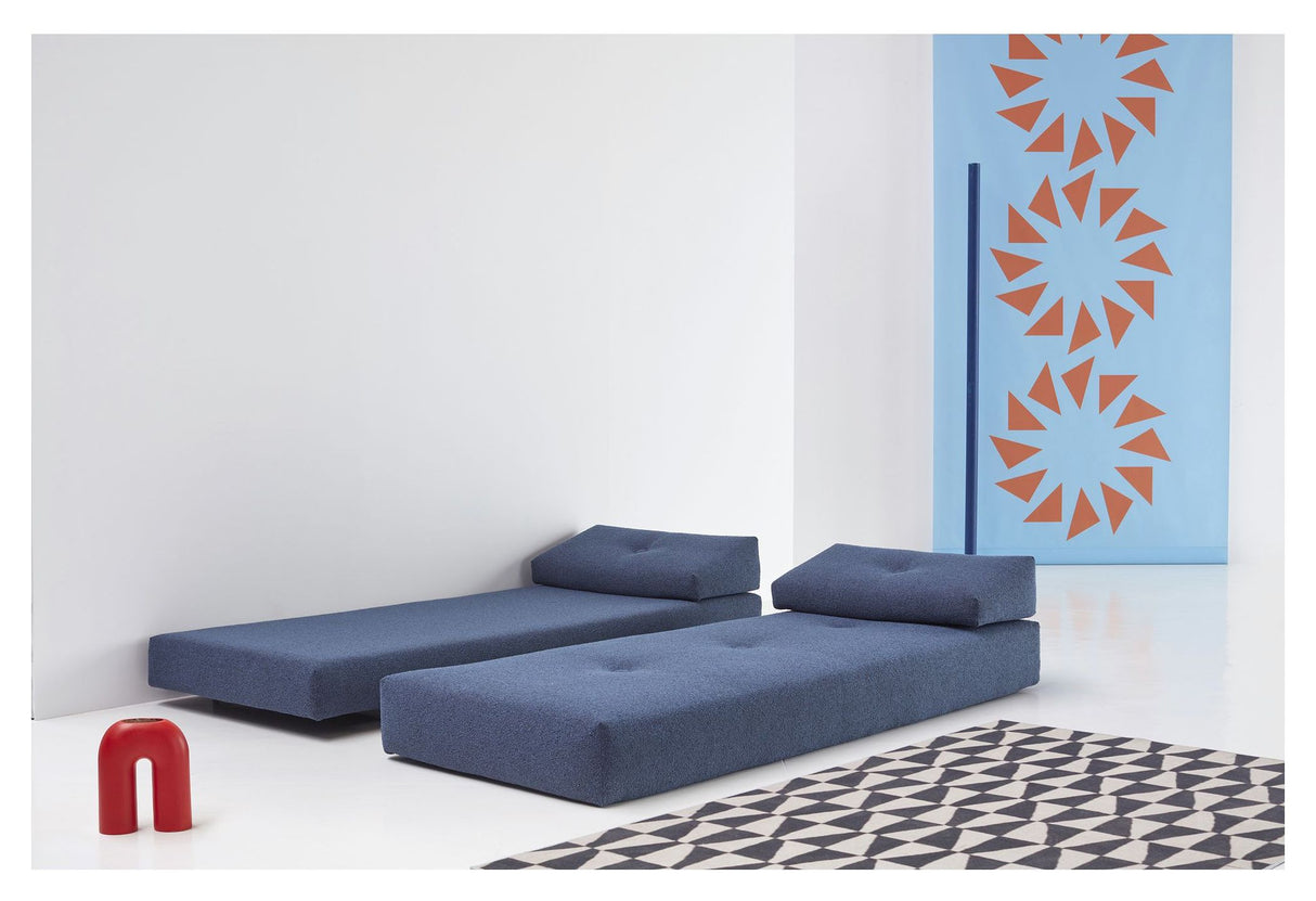 Sigmund Alu Sovesofa, Bouclé/Blue - Unoliving.com