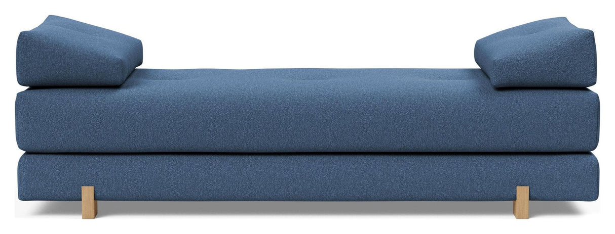 Sigmund Oak Sovesofa, Bouclé/Blue - Unoliving.com