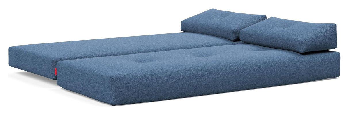 Sigmund Oak Sovesofa, Bouclé/Blue - Unoliving.com